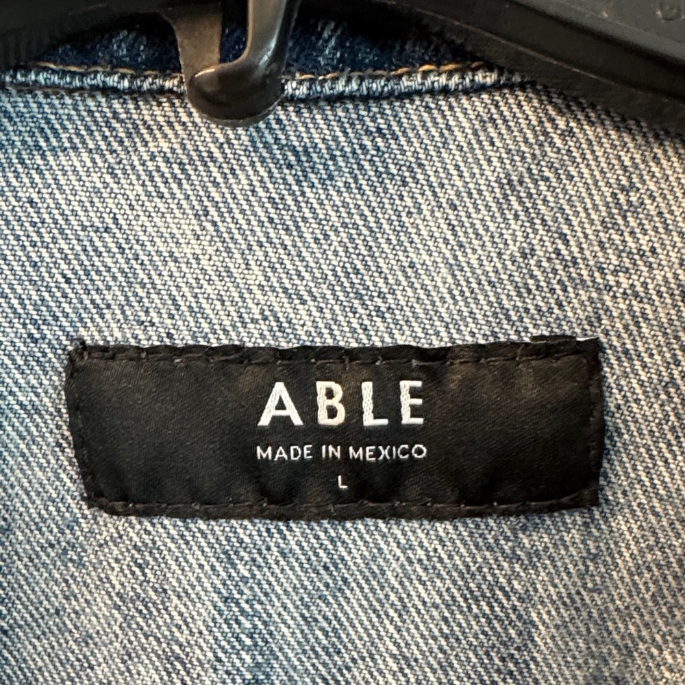 Able Light Blue Distressed Jacket - image 2